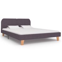 vidaxl estructura de cama sin colchon tela gris taupe 180x200 cm