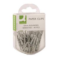 q-connect paperclips serrated 50mm pack of 10 x 40 ref kf02025q