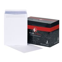 plus fabric envelopes pocket 120gsm c4 white pack 250 - l26370