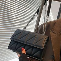 bolso bandolera acolchado para mujer bolso de hombro con cadena de moda bolso de mano cuadrado minimalista y monedero