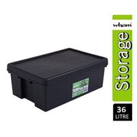 wham bam black recycled storage box 36 litre