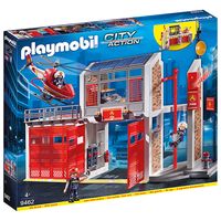 playmobil estacion de bomberos con alarma de incendio 9462