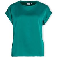 vila blusa noos top ellette - ultramarine green para mujer