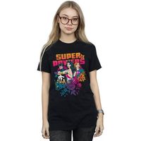 dc comics camiseta manga larga super powers para mujer