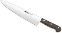 cuchillo cocinero de acero inoxidable de 250 mm mango madera marron