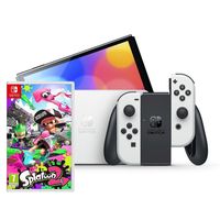 nintendo pack switch oled blanca  splatoon 2