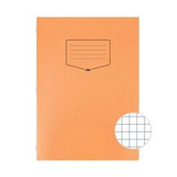 silvine tough shell exercise book a4 7mm squares orange 25 pack