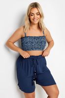 yours curve navy blue textured tassel detail beach short mujer curvy y tallas grandes yours