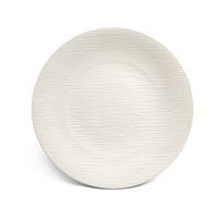 plato llano x6 gres crema