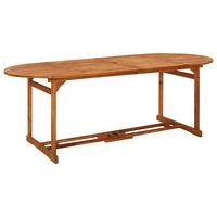 vidaxl mesa de comedor jardin 220x90x75 cm madera maciza de acacia