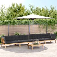 vidaxl set de sofas de palets de jardin y cojines 5 pzas madera acacia