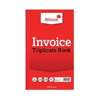 silvine duplicate invoice book 210x127mm 6 pack 611