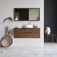 mueble bajo lavabo de teca maciza 115 cm