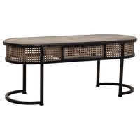 mesa auxiliar de metal marron 110x42x45