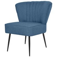 vidaxl sillon de coctel tela azul