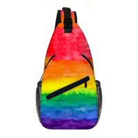 bolso bandolera con estampado arcoiris lgbt para hombres bolsa de pecho multifuncional para hombro diagonal para deportes al aire libre senderismo correr ciclismo viajes y trabajo