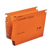 rexel crystalfile classic 30mm lateral file 300 sheet orange 25 pack