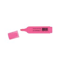 q-connect pink highlighter pen 10 pack kf01112