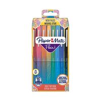 paper mate assorted flair original fibre tip pack 16 pack s0977450