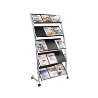 alba 5 shelf mobile literature display stand 3xa4 dd5gm