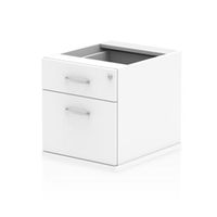 impulse fixed pedestal 2 drawer white - i001642