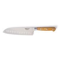 cuchillo santoku 18 cm acero inoxidable madera