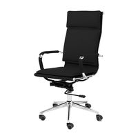 silla de oficina en polipiel negra al110120xl57xp66 cm