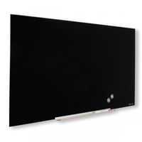 nobo widescreen glass whiteboard 45 inch black