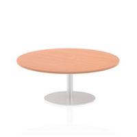 italia 1200mm poseur round table beech top 475mm high leg