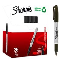 sharpie permanent marker fine black 36 pack