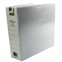 q-connect presentation 65mm 4d-ring binder a4 white pk 6 - kf01334q