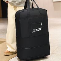 1pc bolsa de viaje portatil plegable impermeable con ruedas bolso de mano multicapa de gran capacidad para hombres bolsa de lona ligera para negocios bolsa de maleta