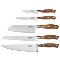 set de 5 cuchillos de cocina  madera