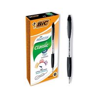 bic atlantis retractable ballpoint pen medium black 12 pack