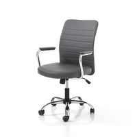 silla de oficina en polipiel gris cm a92102xl56xp66