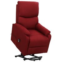 vidaxl sillon elevable tela rojo tinto