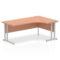 impulse cantilever 1800 right hand crescent desk beech - i