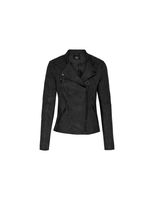 chaqueta only onlava faux leather biker negro mujer