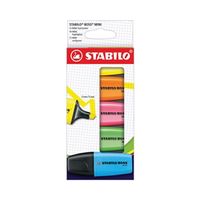 stabilo boss mini highlighters card wallet assorted pack 5 075-2-01