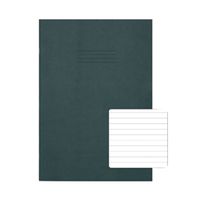 rhino exercise book 8mm ruled a4 plus dark green pack of 50 vc08724