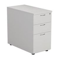 mezzo desk high 3 drawer pedestal - 800 deep - white - tesdhp3800wh