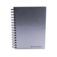 pukka pad notebook wirebound hardback ruled 160pp a5 silver pack 5