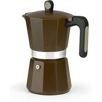 monix new cream cafetera italiana de aluminio 6 tazas marron