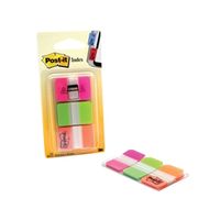 post-it strong index full colour pinkgreenorange 66 pack 686-pgo