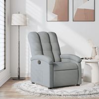 vidaxl sillon reclinable de tela gris claro