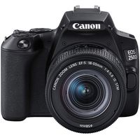 canon 250d 24mp wifi negra  objetivo ef-s 18-55mm f4-56 is stm