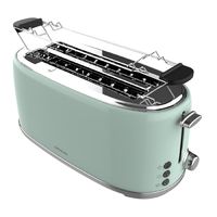 cecotec toasttaste 1600 retro double tostadora doble ranura 1630w verde