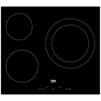 beko hic63402t placa vitroceramica 3 zonas cristal negro