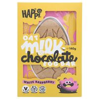 happi white raspberry chocolate egg bar - 140g