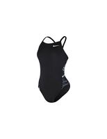 banador de natacion nike racerback one piece mujer negro